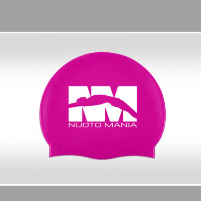 Cuffia silicone big logo Nuoto Mania NM001-fucsia