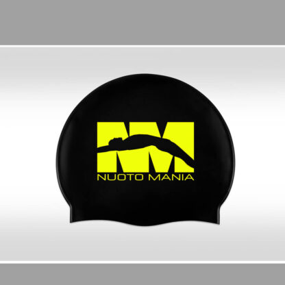 Cuffia silicone big logo Nuoto Mania NM001-nera